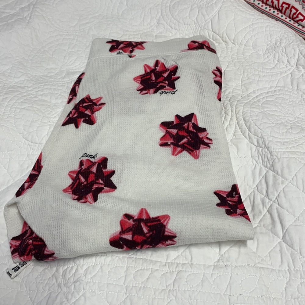 - Pink Victoria’s Secret Thermal Ski Cuff Pajama Bottom THIS ITEM IS AVAILABLE